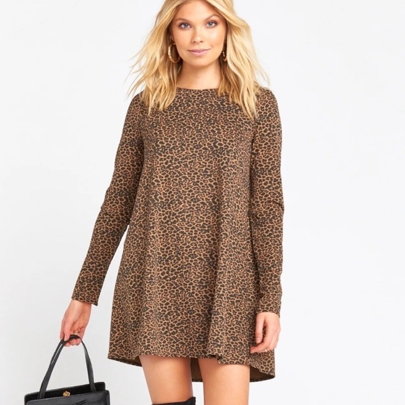 Show me your MuMu Toby Nice To Cheetah Stretch Tunic Dress - Picture 1 of 9